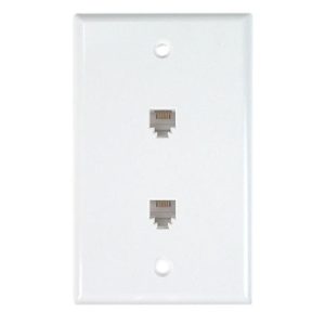 Placa Mural Doble RJ11 4C Sku 1500434