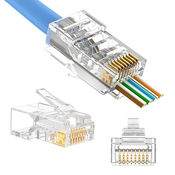 Conector Pass-Thru RJ45 8P8C Cat6 Sku 6600616