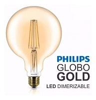 LedClassic 50W G120 E27 2000K Gold D Philips Sku 2121242
