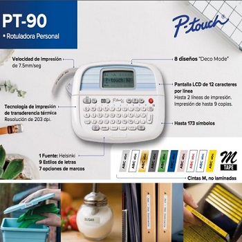 Etiquetadora portatil PT90 Brother Sku 1600341 - Imagen 2